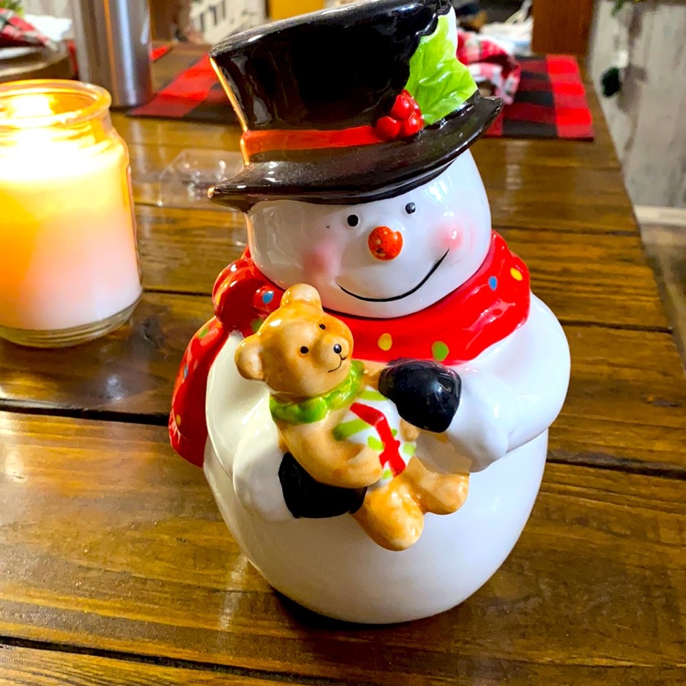 Ceramic Snowman Cookie Jar